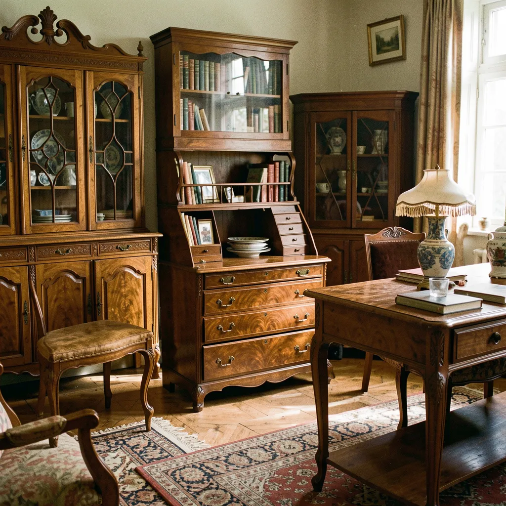 Vintage furniture restoration workshop